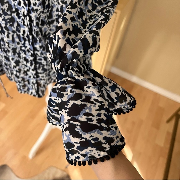 Derek‎ Lam 10 Crosby NWOT Women's Leopard Print Blouse with Long Sleeves Size 2 - Picture 5 of 12